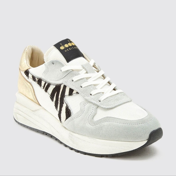 Diadora Heritage 1983 Venus Circus Dirty Zebra Lace Up Sneakers - Picture 1 of 7